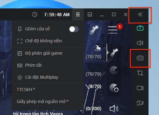 cài đặt bàn nút game lineage2m